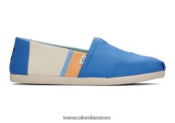 hombres alpargata color block Toms LF64T8410 zapatos azul