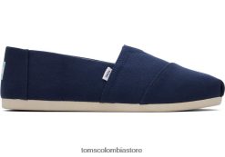 hombres alpargata de algodón reciclado Toms LF64T8375 zapatos Armada