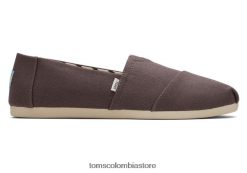 hombres alpargata de algodón reciclado Toms LF64T8378 zapatos ceniza