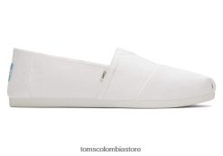 hombres alpargata de algodón reciclado Toms LF64T8385 zapatos blanco