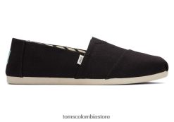 hombres alpargata de algodón reciclado Toms LF64T8386 zapatos negro