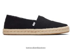 hombres alpargata eco cuerda 2.0 Toms LF64T8415 zapatos negro