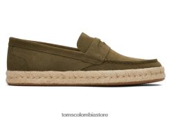 hombres alpargata stanford 2.0 rope ante Toms LF64T8441 zapatos ante oliva oscuro