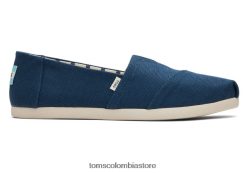 hombres alpargata Toms LF64T8387 zapatos mayólica azul
