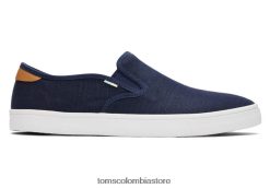 hombres bajo deslizamiento en Toms LF64T8445 zapatos Armada
