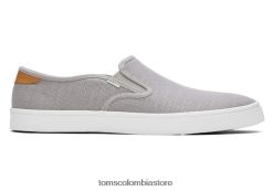 hombres bajo deslizamiento en Toms LF64T8486 zapatos gris