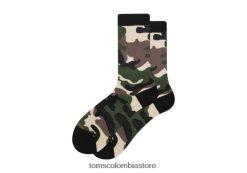hombres calcetines de la tripulación Toms LF64T8496 accesorios camuflaje negro