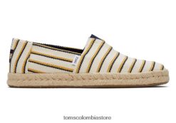 hombres cuerda de alpargata 2.0 Toms LF64T8424 zapatos raya multiuniversitaria natural