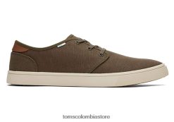 hombres entrenadores carlos Toms LF64T8482 zapatos oliva oscuro