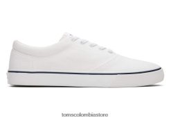 hombres fenix con cordones Toms LF64T8458 zapatos lona blanca