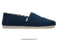 hombres lienzo patrimonio alpargata Toms LF64T8382 zapatos índigo oscuro