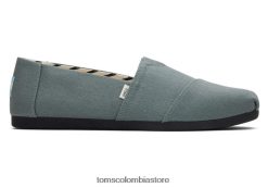 hombres lona alpargata eco heritage Toms LF64T8388 zapatos bonsái verde