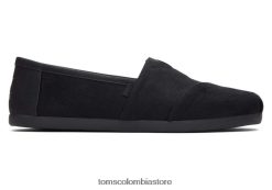 hombres ribete sintético de alpargata Toms LF64T8431 zapatos negro