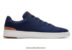 hombres zapatillas trvl lite Toms LF64T8492 zapatos lienzo azul marino
