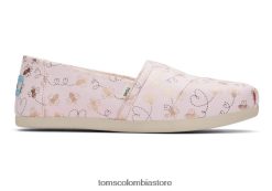 mujer abeja mina alpargata Toms LF64T8105 zapatos rosa