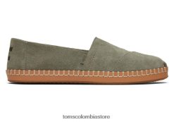 mujer abrigo de piel de alpargata Toms LF64T849 zapatos ante gris vetiver