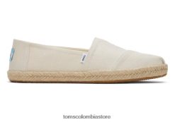 mujer Alpargata alpargata de cuerda de algodón eco reciclado Toms LF64T8118 zapatos tejidos naturales