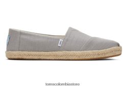 mujer Alpargata alpargata de cuerda de algodón eco reciclado Toms LF64T8119 zapatos gris