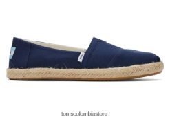 mujer Alpargata alpargata de cuerda de algodón eco reciclado Toms LF64T8147 zapatos Armada