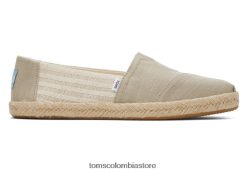 mujer Alpargata alpargata de cuerda de algodón eco reciclado Toms LF64T8152 zapatos bronceado oxford