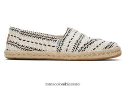 mujer alpargata alpargata gruesa de cuerda tejida global Toms LF64T8146 zapatos natural