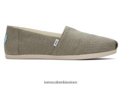 mujer alpargata con motivo de rombos Toms LF64T8172 zapatos diamante gris