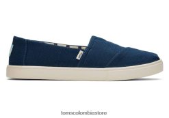 mujer alpargata con suela cupsole Toms LF64T8272 zapatos mayólica azul