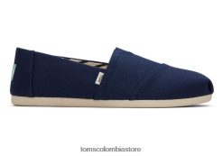 mujer alpargata de algodón reciclado Toms LF64T838 zapatos Armada