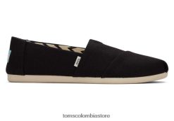 mujer alpargata de algodón reciclado Toms LF64T887 zapatos negro