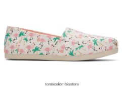 mujer alpargata de flamenco Toms LF64T8106 zapatos arena clara