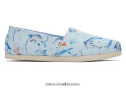 mujer alpargata delfines Toms LF64T891 zapatos azul