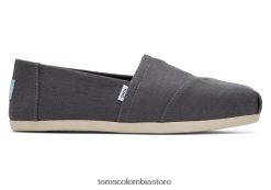 mujer alpargata eco tejido Toms LF64T8126 zapatos pavimento gris