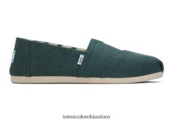 mujer alpargata herencia Toms LF64T812 zapatos verde oscuro