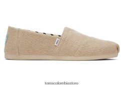 mujer alpargata lona eco heritage ancho ancho Toms LF64T818 zapatos natural sin teñir ancho