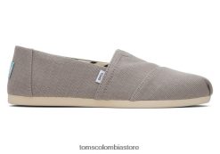 mujer alpargata lona eco heritage ancho ancho Toms LF64T819 zapatos paloma de la mañana amplia