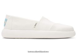 mujer alpargata malva Toms LF64T8100 zapatos blanco