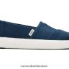 mujer alpargata malva Toms LF64T8101 zapatos mayólica azul