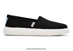 mujer alpargata malva Toms LF64T8102 zapatos negro