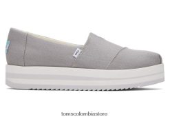 mujer alpargata midform alpargata Toms LF64T8128 zapatos gris