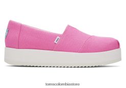 mujer alpargata midform alpargata Toms LF64T8271 zapatos lienzo rosa