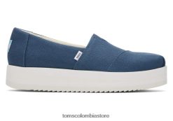 mujer alpargata midform alpargata Toms LF64T859 zapatos mayólica azul