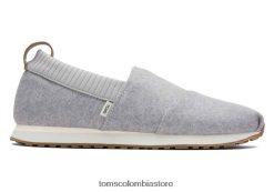 mujer alpargata residente Toms LF64T8300 zapatos gris escarcha