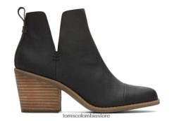 mujer bota siempre recortada Toms LF64T8228 zapatos cuero negro