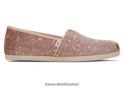 mujer brillo de alpargata Toms LF64T862 zapatos rosa