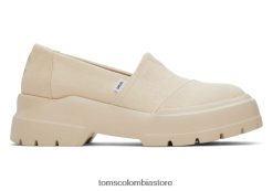 mujer combate bajo Toms LF64T8277 zapatos beige