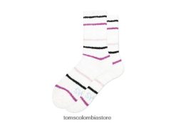 mujer cómodos calcetines acolchados con rayas navideñas Toms LF64T8367 accesorios nuevo estilo