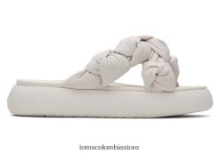 mujer cruce de malva anudado Toms LF64T8269 zapatos masilla