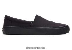 mujer deslizamiento fenix en Toms LF64T8304 zapatos negro