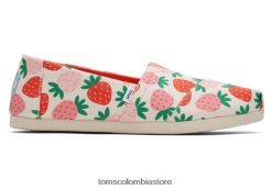 mujer fresas alpargatas Toms LF64T8109 zapatos fresa de abedul