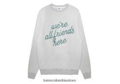 mujer krost el max cuello redondo Toms LF64T8352 ropa vellón gris